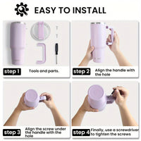 40 Oz. Insulating Glass With Handle And Straw Cover, Vacuum Reusable Stainless Steel Water Bottle, Double-layer Vacuum Insulation, Beverage Insulation And Long-lasting Cold Preservation. Coffee Cups, Christmas Cups, Local War