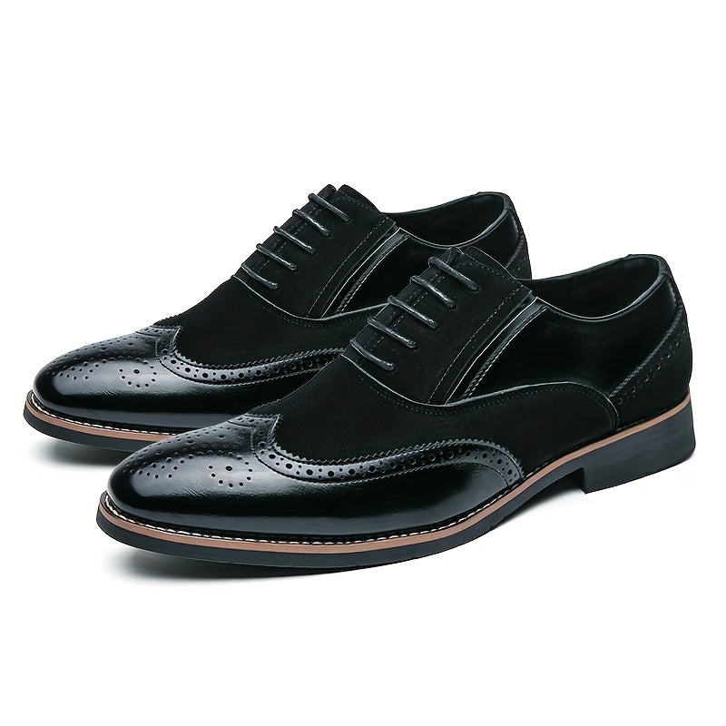 Men'S Dress Shoes Leather Classic Formal Men Oxfords Retro Derby Oxford