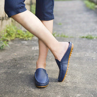 Men's Solid Colour Mesh Breathable Hollow Out Mule Shoes, Comfy Non Slip Casual Rubber Sole Dress Shoes, Men's Footwear
