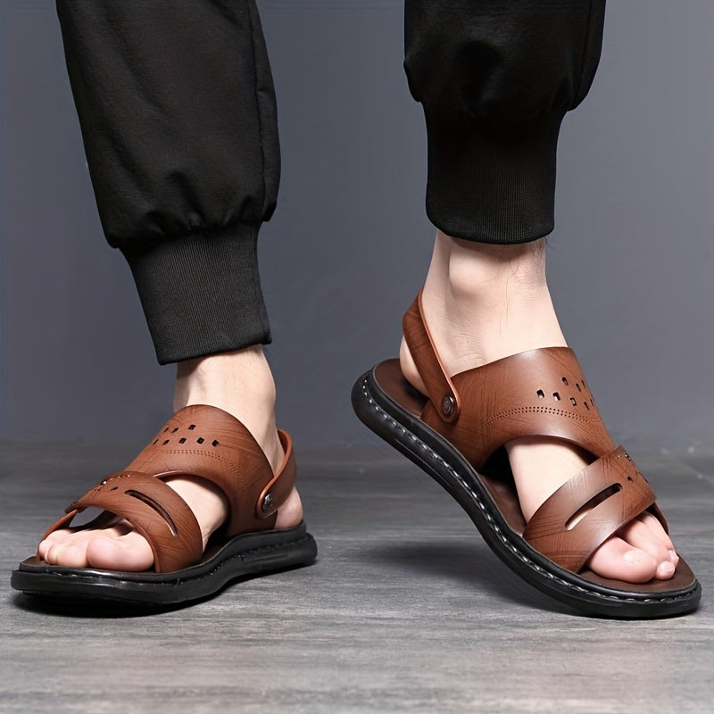 Lightweight Quick-Drying Men's Non-Slip Sandals, Comfy Beach Shoes for Summer