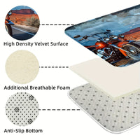 1/2pcs, Motorcycles And Route 66 Kitchen Rugs Non Slip Washable Thicken Kitchen Mat Kitchen Carpet Rugs For Kitchen Floor Kitchen Mats For Floor Kitchen Rugs Non Slip Kitchen Runner