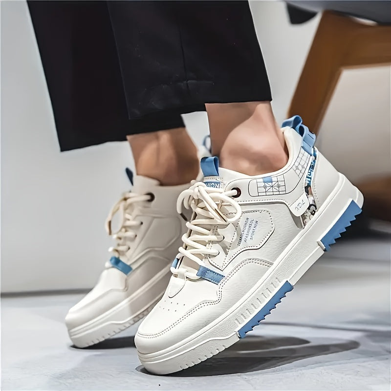 Men's Trendy Skate Shoes, Graphic Print Non-Slip Sneakers, Men's Footwear