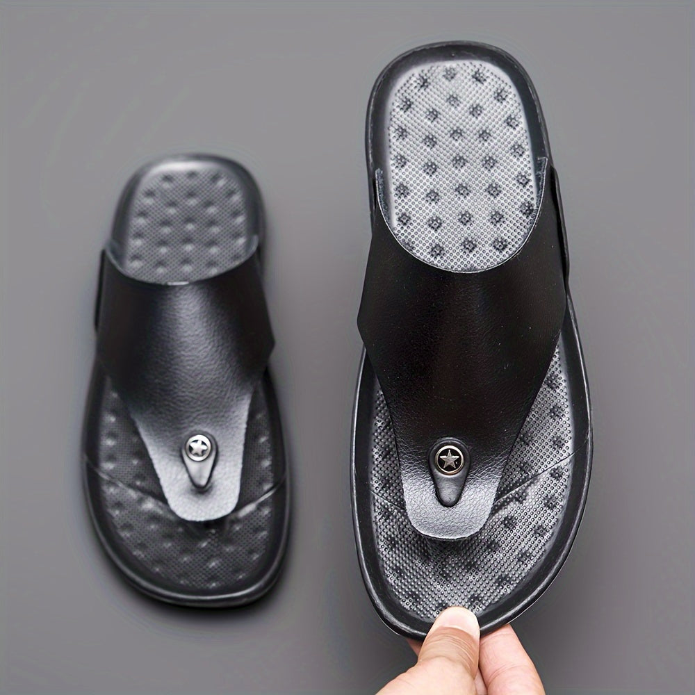 Men's Thong Sandals, Casual Lightweight Flip-flops Shoes Toe Post Sandals For Indoor Outdoor Walking, Beach Shoes For Spring And Summer