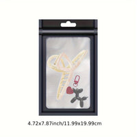 [Holographic Zipper Lock Bags] 100-Pack Holographic Zipper Lock Resealable Bags | Moisture-Proof Aluminum Foil Polyester Film Flat Transparent Window Pouch for Electronics/Jewelry/Cosmetics Organization, 4 Size Options, Non-f