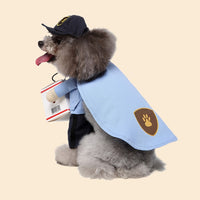 Halloween Pet Costume - Courier Cosplay Apparel With Hat For Small And Medium Dogs And Cats -  For Festivals And Parties - Perfect Gift for Pet Owners