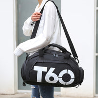 Large Capacity Duffle Tote Bag, Nylon Lightweight Luggage Bag With Shoe Compartment, Portable Travel Storage Bag Unisex Bag For Daily Use