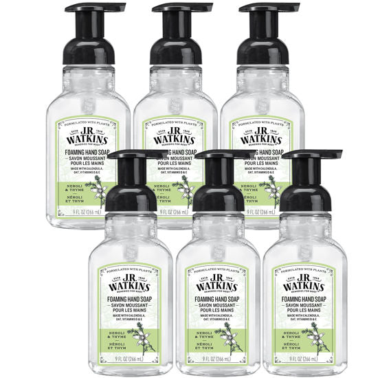 J.R. Watkins Hand Soap - Foaming - Aloe Green Tea - 9 Ounce - Case of 6