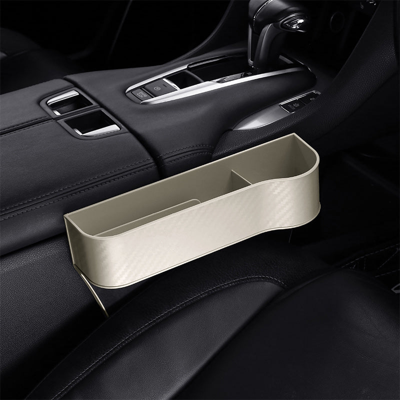 [Car Seat Organizer] Lightweight ABS Car Seat Gap Organizer with Cup Holder | Console Side Pockets Storage Box for Enhanced Organization, Car Storage