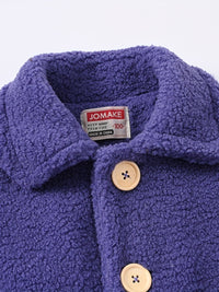 JOMAKE Girls' Winter Coat - Pastel Pink & Ombre Jacket with Button Front Closure, Soft Fleece-Lined Lapel Collar, Non-Stretchy Fabric for Everyday & Formal Events, Long Sleeve Casual Outerwear for School, Travel - Cute Korean