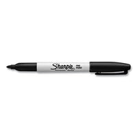 SHARPIE® Permanent Fine-Point Markers, Black, Pack Of 36 + 1 Bonus S Gel Pen, Case Pack, Pack of 6, Total of 216 Black Permanent Markers and 6 Bonus S Gel Pens, Bulk Buy, Office/School Supplies