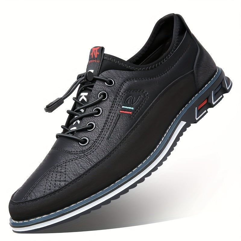 PLUS SIZE Non Slip Men's Casual Shoes With Adjustable Buckle, Comfy Soft Sole For Outdoor Activities