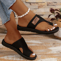 [Breathable Mesh Slippers] Comfortable Women's Breathable Mesh Flat Slippers - Solid Color Open Toe Slip-on Casual Travel Sandals - Non-Slip Durable Faux Sole, All-Season Fabric Inner, Synthetic Insole