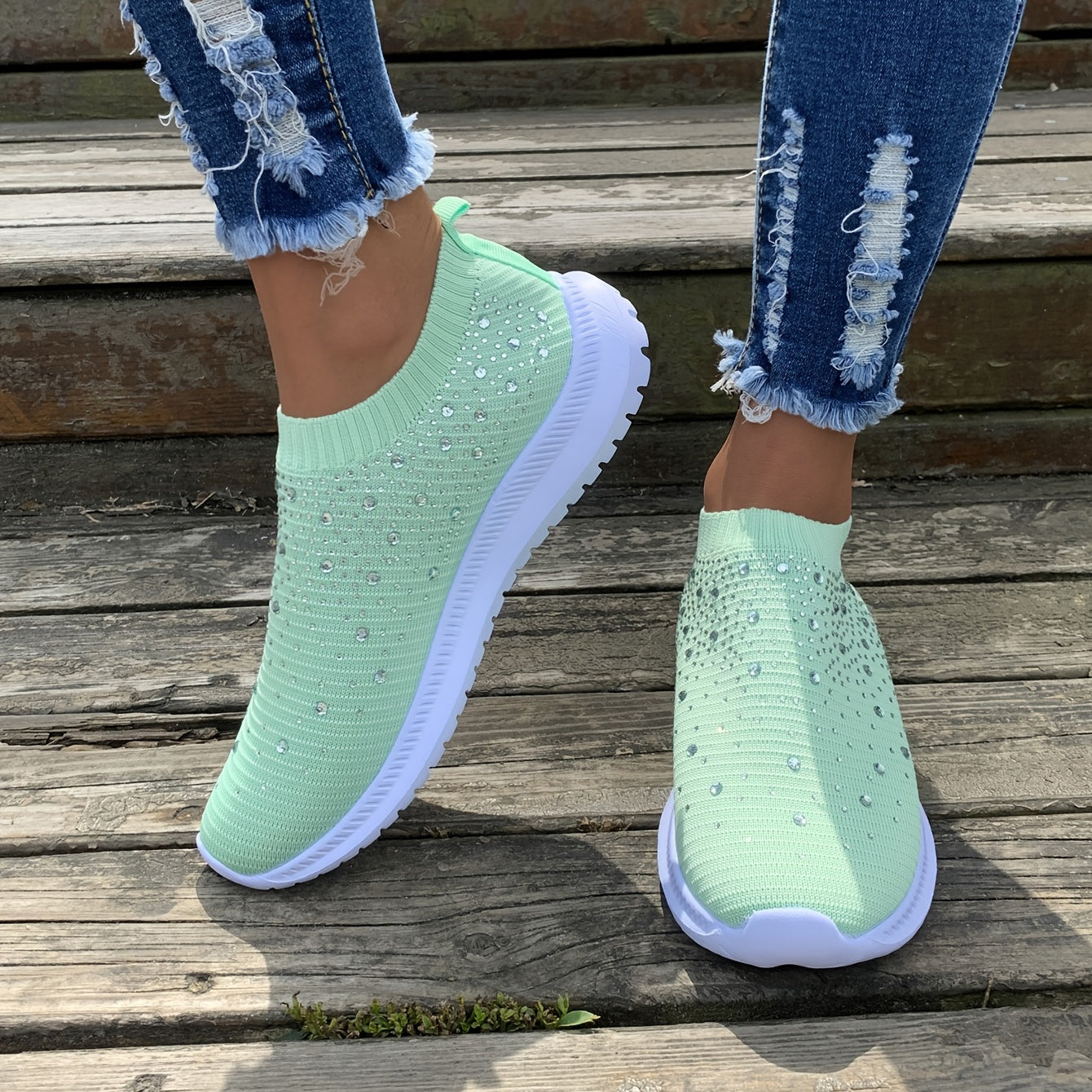 [Breathable Sneakers] Lightweight Breathable Women's Colorblock Mesh Platform Sneakers | Low Top Lace Up Shoes