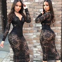 Lace Sexy Dress Dress V-neck Dress