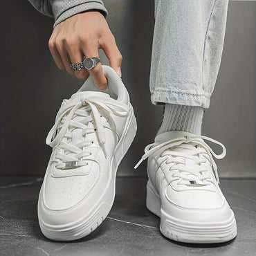 Men's Skate Shoes With Good Grip, Breathable Lace-up Sneakers, Men's Footwear