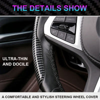 [Carbon Fiber Steering Wheel Cover] Non-Slip Carbon Fiber Steering Wheel Cover - Upgrade Your Driving Experience
