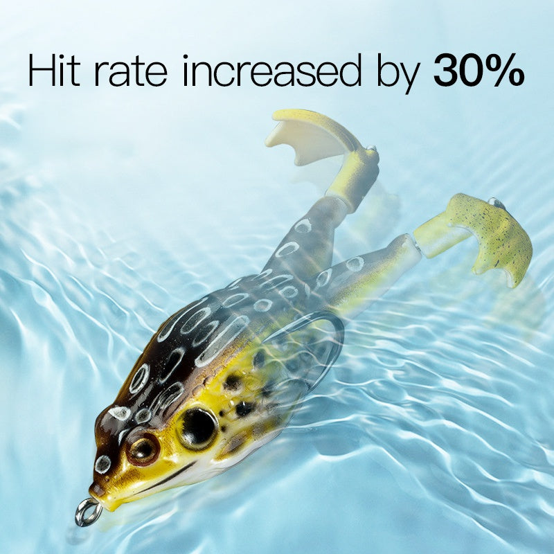 1pc ANFS Frog Leg Lure Fishing Reel - Soft Artificial Fish Bait with Multi-Color Options (Green, Brown, Black, Orange) for Bass & Panfish, Durable Plastic Design for Year-Round Fishing, Fishing Lure, Bass Fishing Lure, Realis