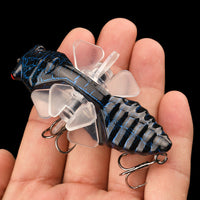 Bionic Cicada Hard Fish Lure - Spinning Fishing Bait with Propeller Treble Hook for Freshwater and Saltwater Fishing - 7.5cm/14g - Lifelike Design for Increased Catch Rates