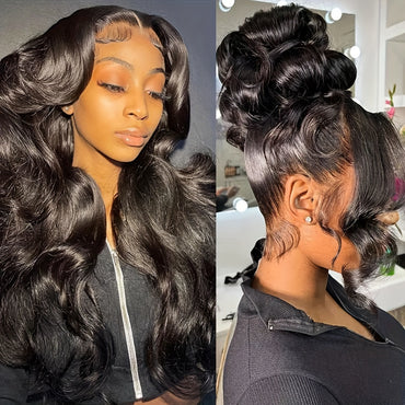 360 Lace Front Wigs Pre Plucked 150% Density Human Hair 360 HD Lace Frontal Wigs Body Wave Wig For Women With Baby Hair Natural Color (16-34 Inch, Natural Color)