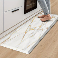 Kitchen Mat, 1/2 Inch Thick Anti Fatigue Kitchen Rugs and Mats Cushioned Kitchen Floor Mat Non-Skid Kitchen Mats for Standing Desk Office Sink 17.3"x39", White