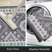 Boho Kitchen Mat Sets 3pcs with Runner Non Slip Kitchen Rugs and Mats Washable Kitchen Mats for Floor Thick Kitchen Floor Mat Mat Runner Rugs for Hallway Laundry Holiday Decor