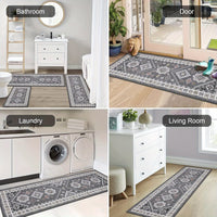 Boho Kitchen Mat Sets 3pcs with Runner Non Slip Kitchen Rugs and Mats Washable Kitchen Mats for Floor Thick Kitchen Floor Mat Mat Runner Rugs for Hallway Laundry Holiday Decor