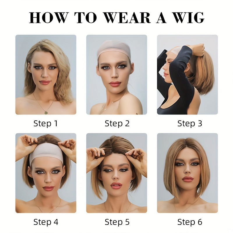 Luxurious 28-Inch Ombre Blonde to Brown Lace Front Wig - High-Quality Heat-Resistant Synthetic Fiber, Easy to Wear & Comfortable Fit for Music Festivals, Parties, Weddings, Holidays & Graduations - Natural-Looking Straight Ha