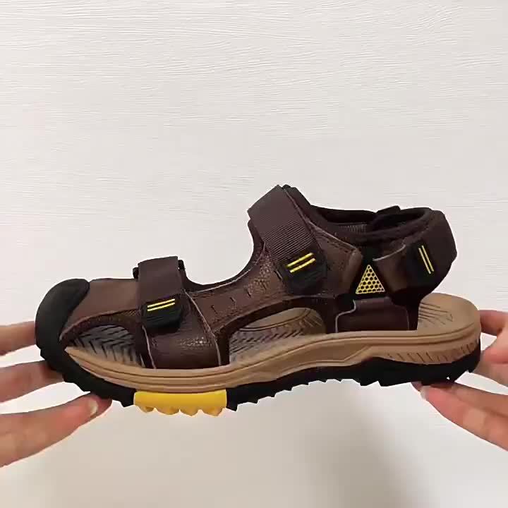 [Breathable Sandals] Summer Breathable Men's Sandals | Casual Sporty Open-Toe Shoes with Adjustable Straps, Faux Cover & Rubber Sole for Beach, Hiking, and Outdoor Activities