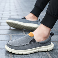 Men's Solid Color Breathable Slip On Canvas Shoes, Comfy Non Slip EVA Sole Durable Walking Shoes, Men's Footwear