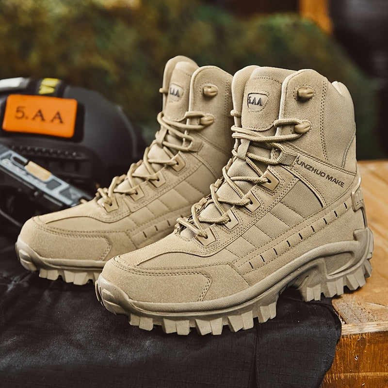Mens Premium Suede Hiking Boots - Ultra-Durable, Anti-Skid Traction, Pillow Comfort - Perfect for Excursions, Trekking, and Hunting Adventures