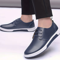 Plus Size Men's Solid Colour Business Style Shoes With Or Without Hollow Design, Comfy Non Slip Lace Up Durable Rubber Sole Shoes, Men's Footwear