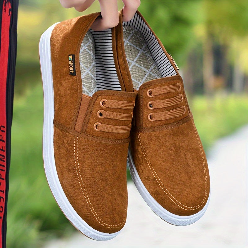 Comfy Tai Chi Kung Fu Slip-On Shoes - Men's Canvas Shoes with Non-Slip Durable Rubber Sole, Breathable Canvas Upper, and Soft Insoles for Comfortable Walking and Martial Arts Training - Ideal for Men's Footwear and Fitness En
