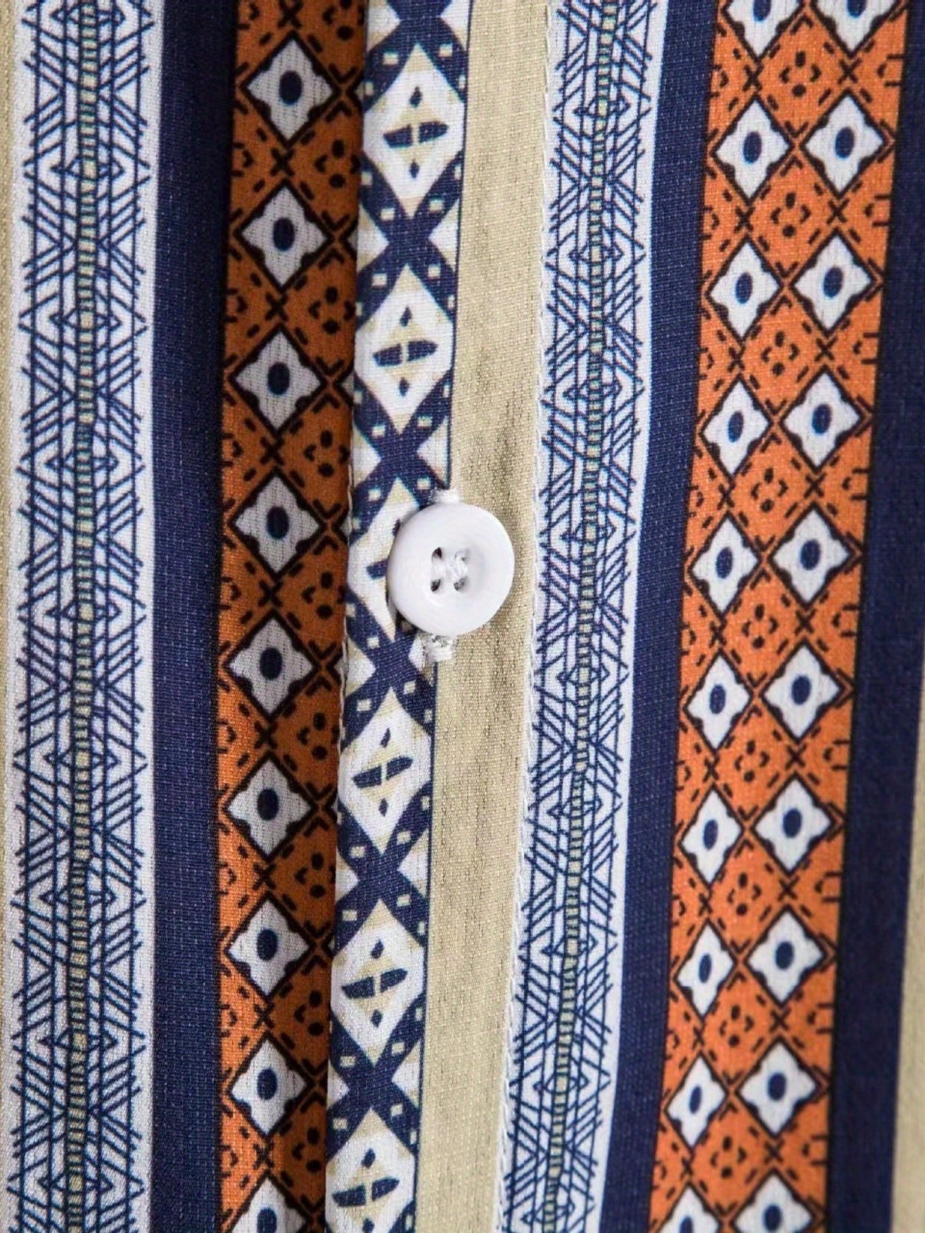 Summer Escape: Stylish Ethnic Stripe Men's Casual Shirt - Durable, Woven Comfort for Weekend & Resort Wear
