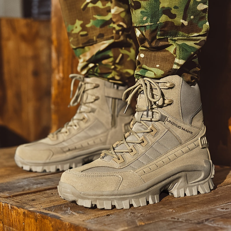 Mens Premium Suede Hiking Boots - Ultra-Durable, Anti-Skid Traction, Pillow Comfort - Perfect for Excursions, Trekking, and Hunting Adventures