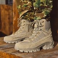 Mens Premium Suede Hiking Boots - Ultra-Durable, Anti-Skid Traction, Pillow Comfort - Perfect for Excursions, Trekking, and Hunting Adventures