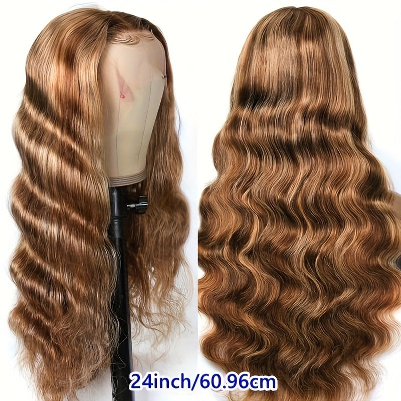 250% Density Ultra-Lush Honey Blonde Body Wave Wig - 13x6x1 T-Part Remy Human Hair with Pre-Plucked Natural Hairline & Baby Hair