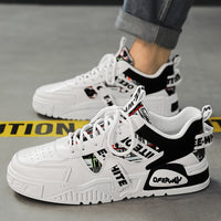 Mainalun Men'S Non-Slip Platform Sneakers - Stylish Low-Top Skate Shoes For Outdoor Adventures & Casual Wear, Breathable Fabric Lining, Durable Pvc Sole Mens Shoes Shoes For Men