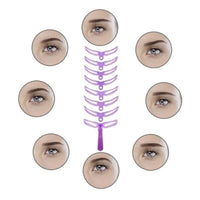Easy-to-Use Eyebrow Shaper Kit - 8 Styles, Durable PVC Cards with Handle, Perfectly Defined Brows Trimmer