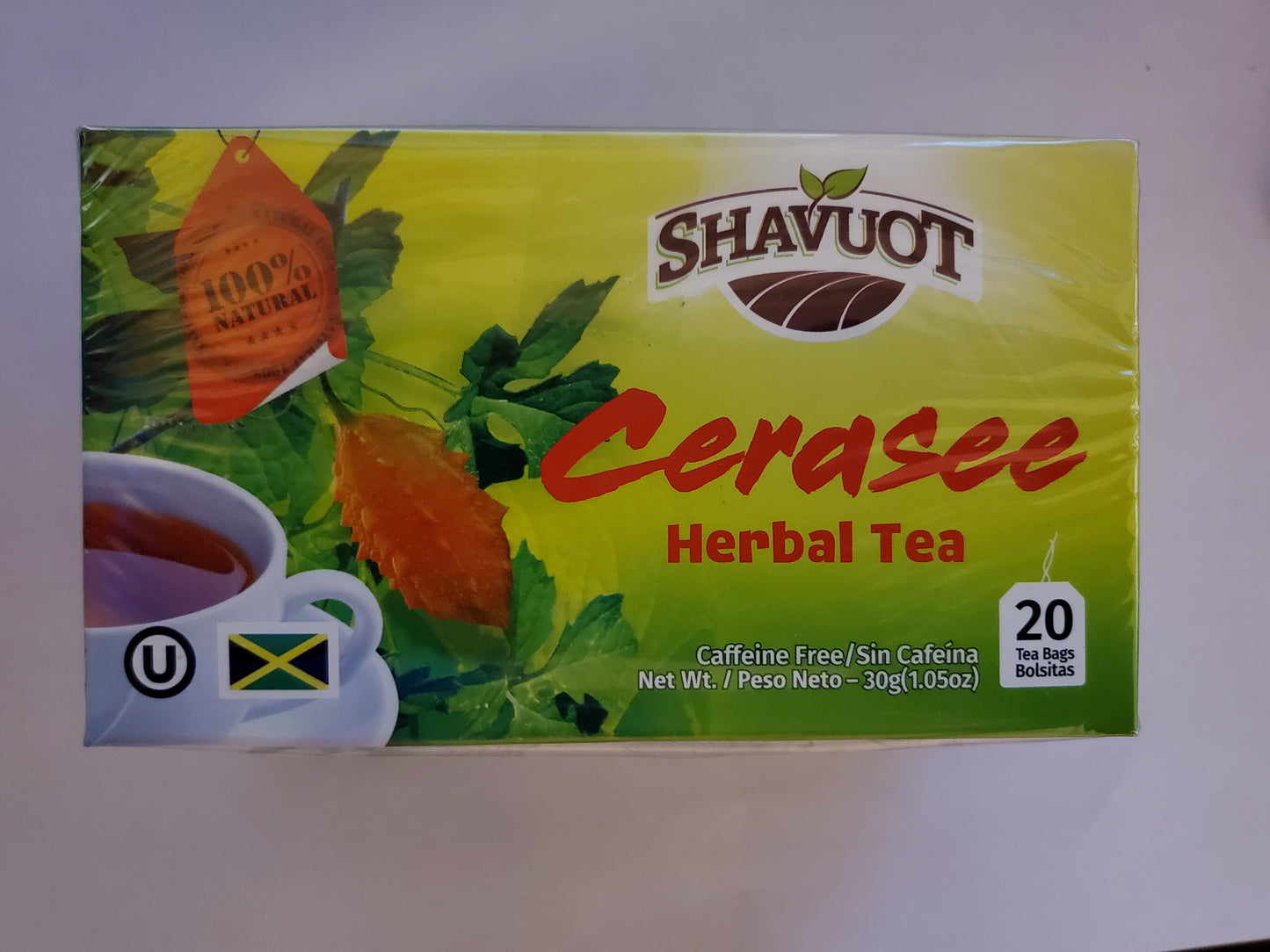 Shavuot Jamaican Cerasee Tea 20 Tea Bags (Pack 4)