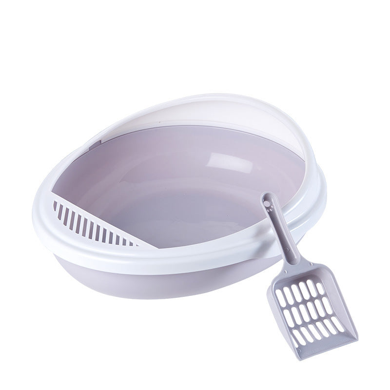 Pet Semi-Enclosed Cat Litter Box Detachable Cat Toilet with Cat Litter Shovel - For Cat Owners - Easy Cleaning & Odor Control - Suitable for Indoor Cats - Great Gift for Cat Lovers