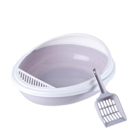 Pet Semi-Enclosed Cat Litter Box Detachable Cat Toilet with Cat Litter Shovel - For Cat Owners - Easy Cleaning & Odor Control - Suitable for Indoor Cats - Great Gift for Cat Lovers