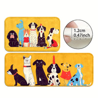 Festive Dog Animal Kitchen Mats: Non-slip, Durable, and Comfortable for Kitchen, Home, Office, Bathroom, and Laundry Room - Available in Different Sizes