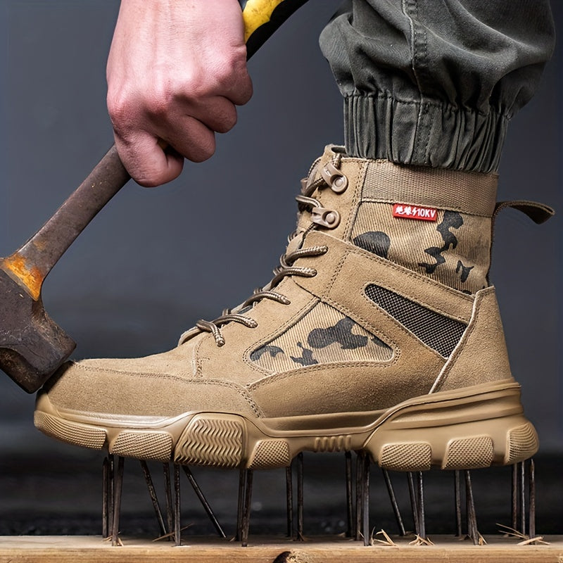 Men's Steel Toe Safety Shoes Puncture Proof Work Shoes Boots, Industrial And Construction Site, men's footwear