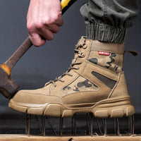 Men's Steel Toe Safety Shoes Puncture Proof Work Shoes Boots, Industrial And Construction Site, men's footwear