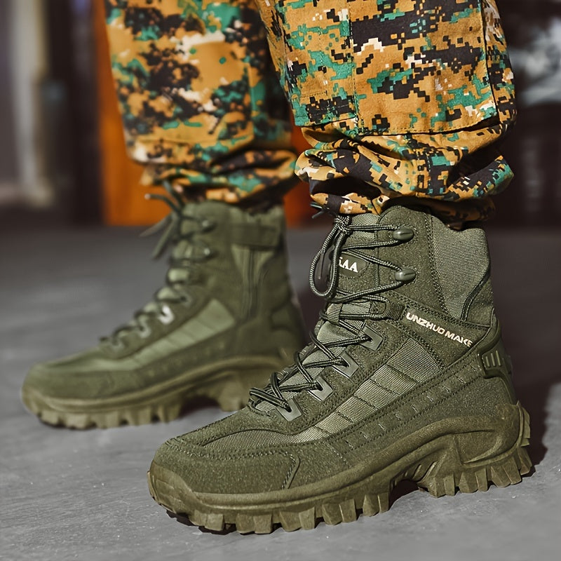 Men's Tactical Boots Wear-resistant Non-slip Comfortable Outdoor Shoes For Hiking Climbing Hunting Trekking, Men's Footwear