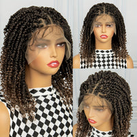 Braids Wig Curly Braids Wig Synthetic Lace Wig Beginners Friendly Heat Resistant Wig For Women