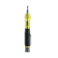 Klein Tools 32614 Multi-bit Precision Screwdriver Set, 4-in-1 Electronics Pocket Screwdriver, Professional Phillips and Slotted Bits, EDC