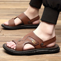 Men's Dual Purpose Sandals, Casual Hollow Out Non Slip Shoes, Open Toe Shoes For Outdoor Beach, Spring And Summer