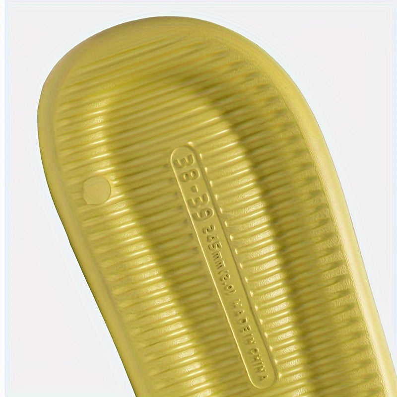 Men's Trendy Letter Print Open Toe Breathable Slippers, Comfy Non Slip Casual Soft Sole EVA Slides, Men's Footwear