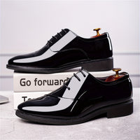 Men's Dress Shoes Classic Modern Formal Business Oxford Comfortable Tuxedo Casual Lace Up Derbys Shoes for Men Father's Day Gift